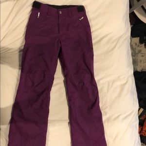 Magenta/Purple Descente Insulated Ski Pant
